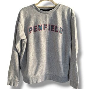 Penfield Crewneck Block Letter Spell Out Sweatshirt Gray Size Small